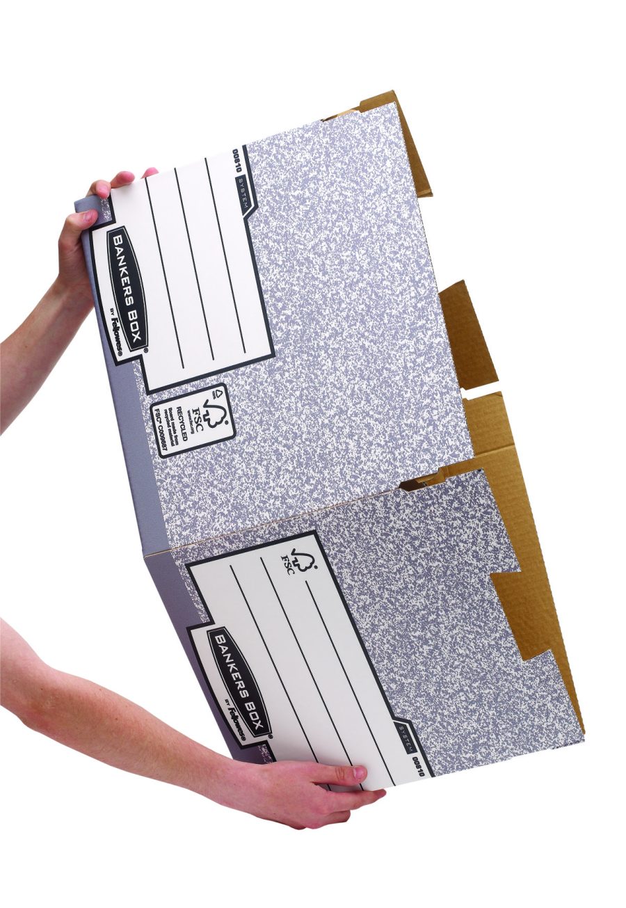 Archívna krabica veľká Fellowes BANKERS BOX sivá/biela 38x28,7x43 cm - Image 7