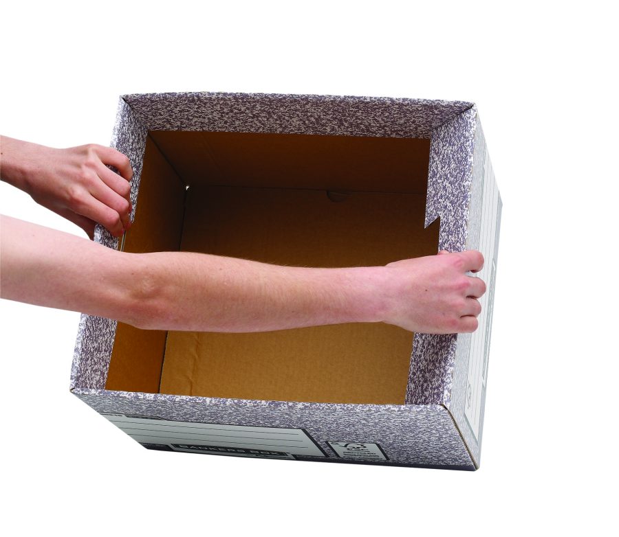 Archívna krabica veľká Fellowes BANKERS BOX sivá/biela 38x28,7x43 cm - Image 5