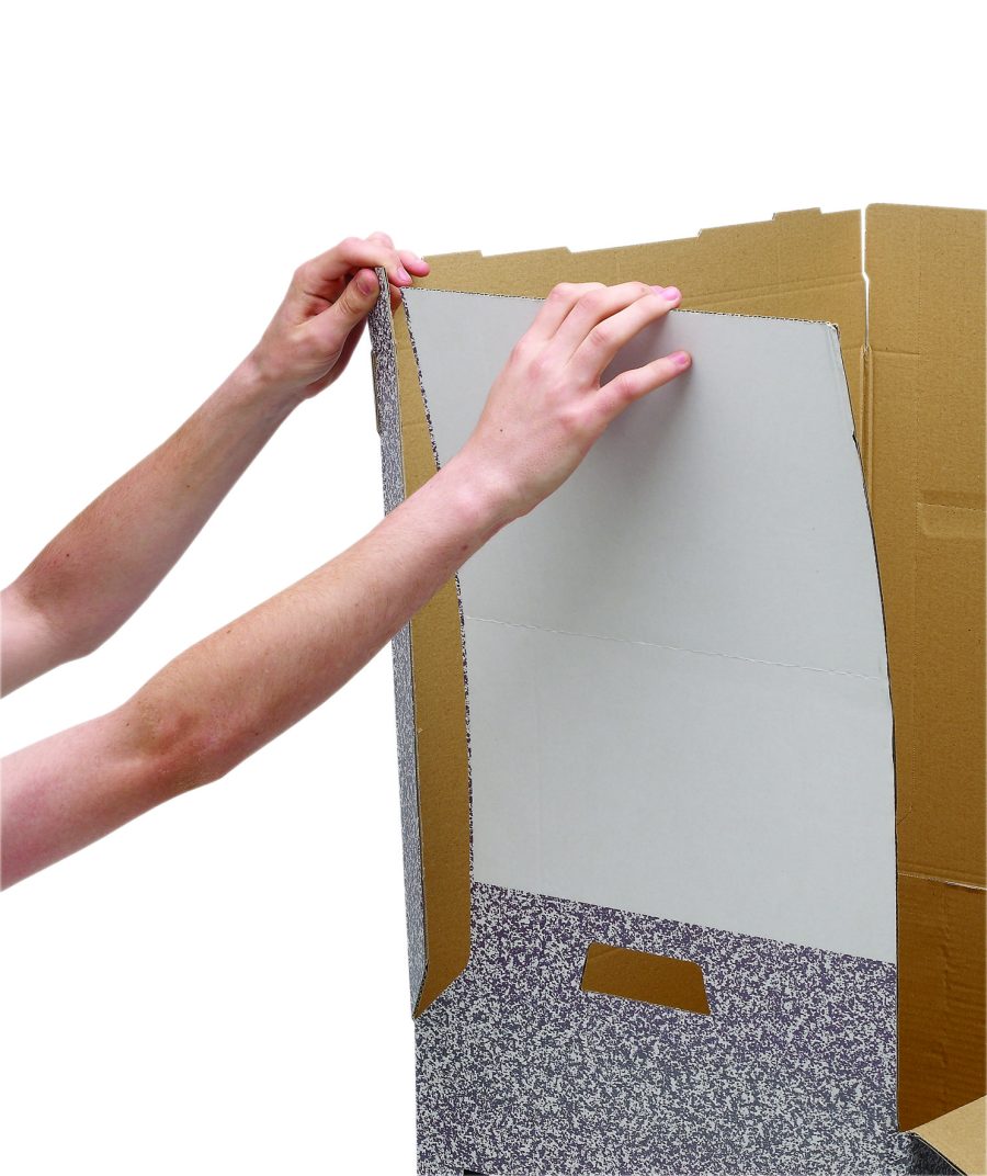 Archívna krabica so sklápacím vekom Fellowes BANKERS BOX sivá/biela 37,8x28x53,5 cm - Image 6