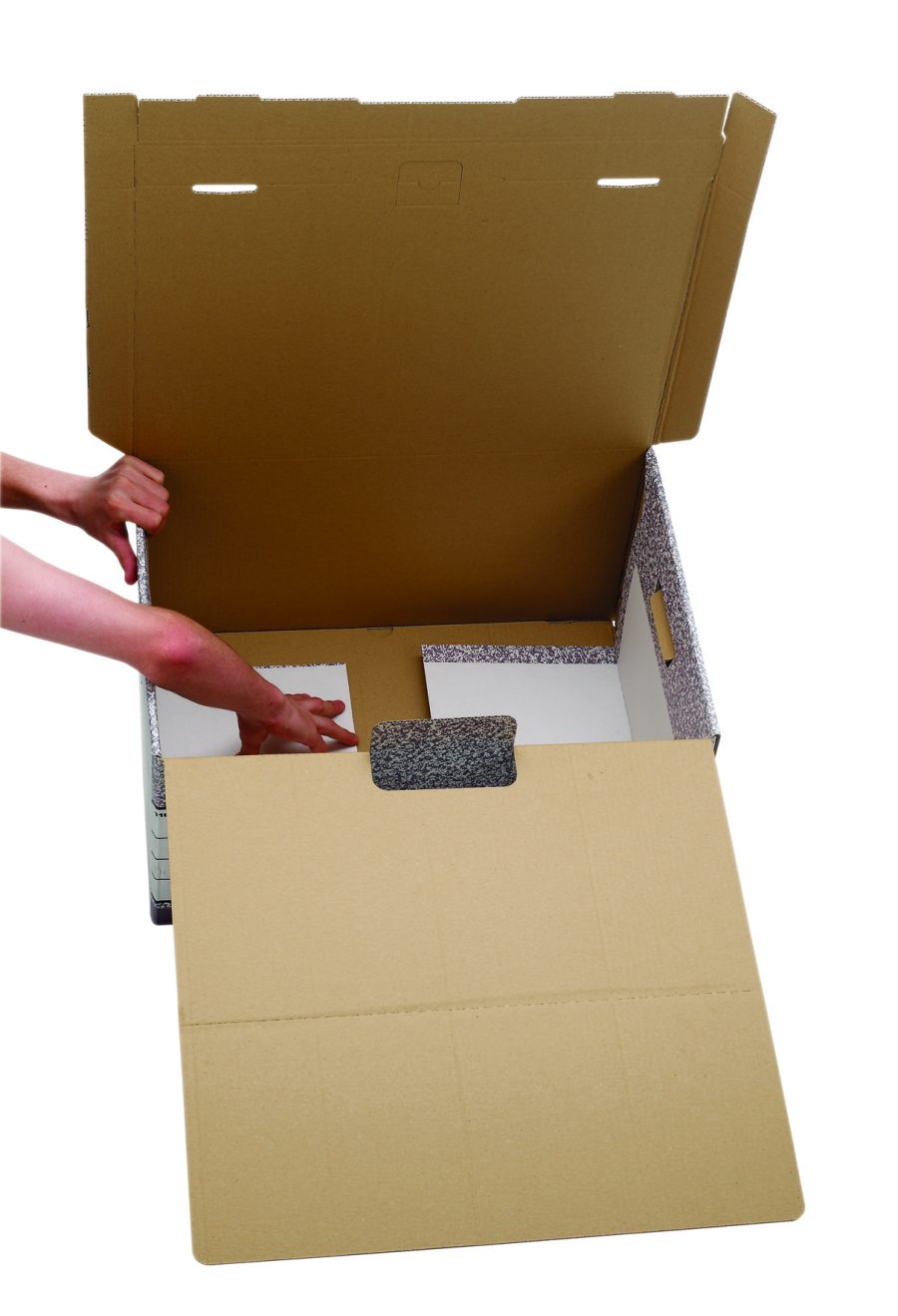 Archívna krabica so sklápacím vekom Fellowes BANKERS BOX sivá/biela 37,8x28x53,5 cm - Image 8