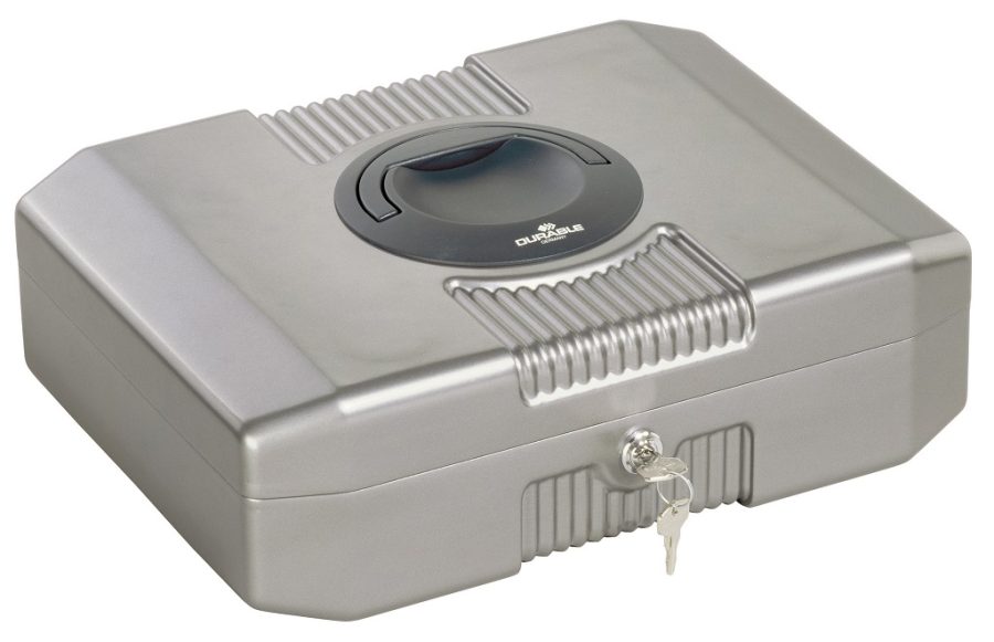 Euro-pokladnička DURABLE EUROBOXX 352x120x276mm strieborná - Image 2