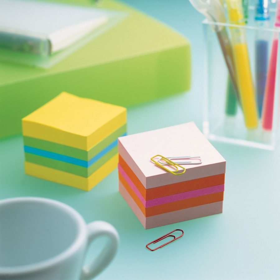 Samolepiaci bloček Post-it, 51x51 mm, mini, mix farieb - Image 2