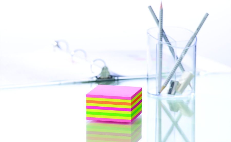 Samolepiaci bloček Post-it, 76x76 mm, neónová ružová, mix - Image 2