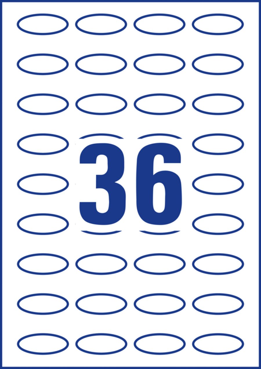Etikety oválne 40x20mm Avery 10 hárkov biele - Image 3