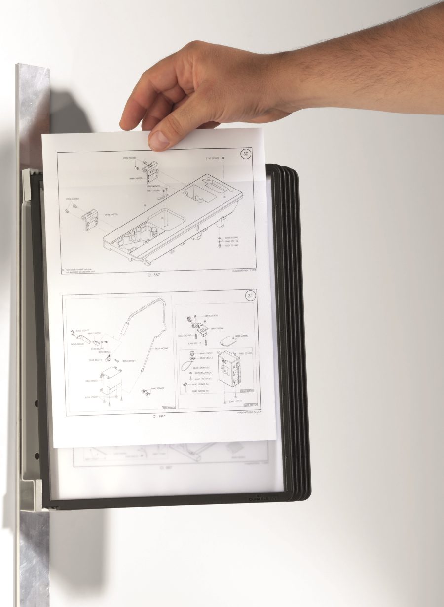 Nástenný držiak magnetický VARIO s 5 panelmi čierny - Image 4