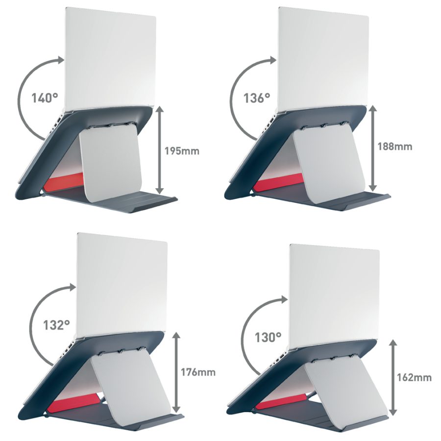 Stojan pod notebook Leitz Cosy Ergo zamatový sivý - Image 4