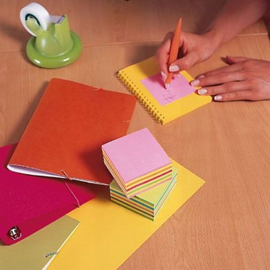 Samolepiaci bloček Post-it, 76x76 mm, mix farieb - Image 2