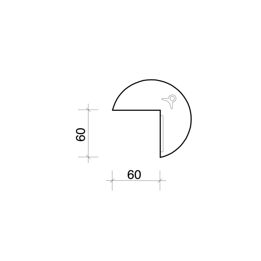 Doplnkový stôl Flex, pravý, 100,0x75,5x(60x60) cm, čerešňa/kov - Image 2