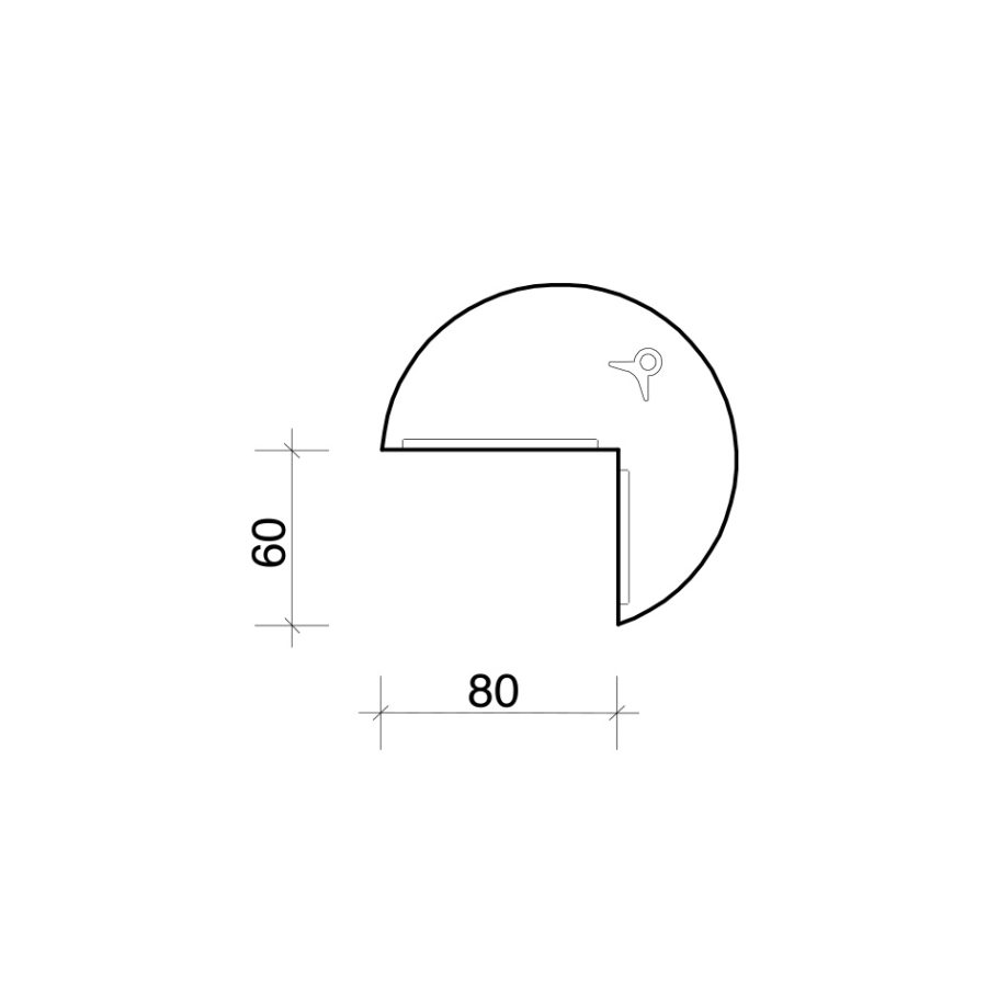 Doplnkový stôl Flex, ľavý, 120x75,5x(80x60) cm, čerešňa/kov - Image 2