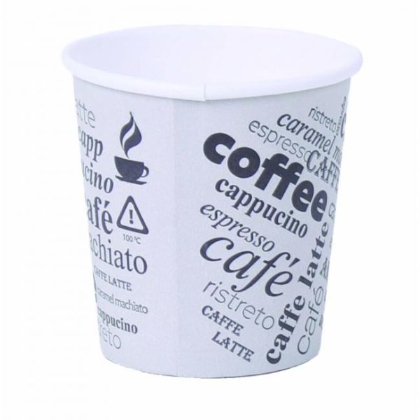 Papierový pohár 120ml `XS` 0,1l Coffee to go s motívom 50ks