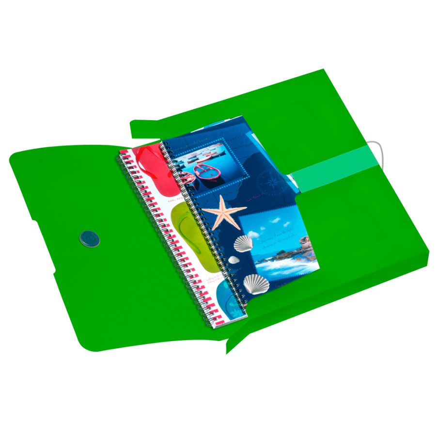 Plastový box s gumičkou Herlitz Easy Orga A4 PP zelený - Image 2