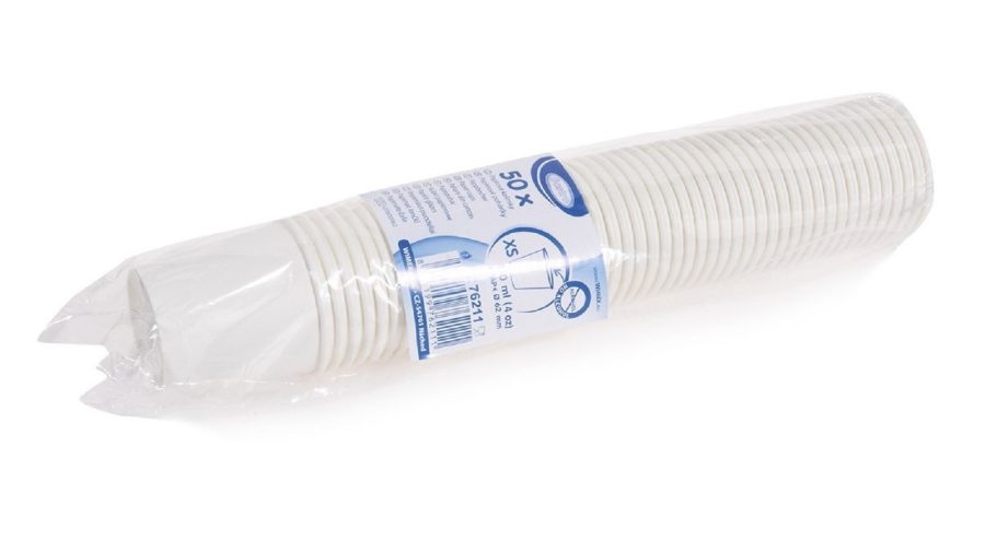 Papierové poháre biele Ø62 mm 110 ml `XS` 0,08l (50 ks) - Image 2