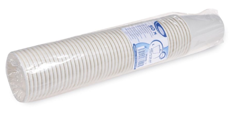 Papierové poháre biele Ø90 mm 420 ml `L` 0,3l (50 ks) - Image 2