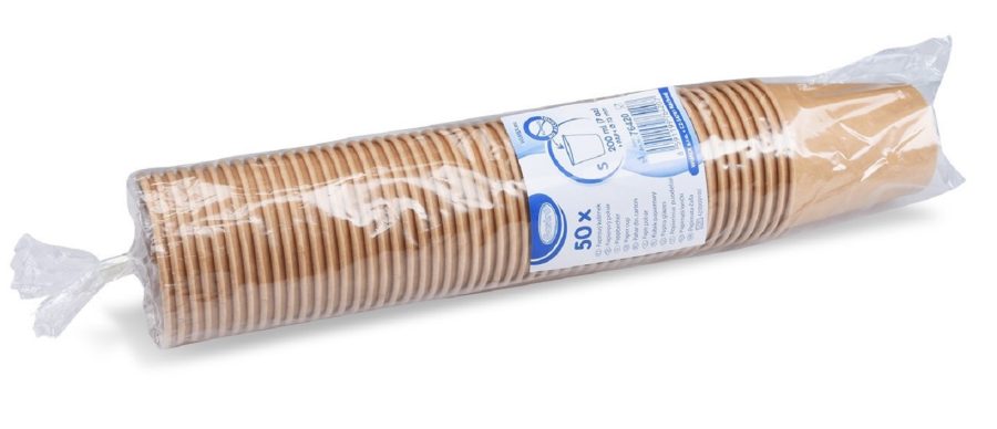 Papierové poháre hnedé kraft Ø 73 mm 200 ml. (50 ks) - Image 2