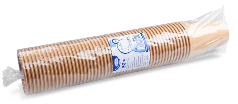 Papierové poháre hnedé kraft Ø 90 mm 420 ml 0,3L (50 ks) - Image 2