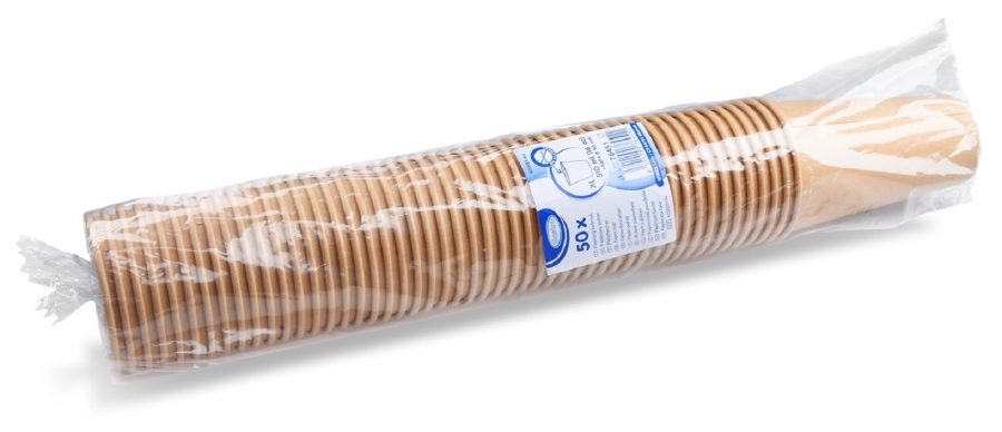 Papierové poháre hnedé kraft Ø 90 mm 510 ml 0,4L (50 ks) - Image 2