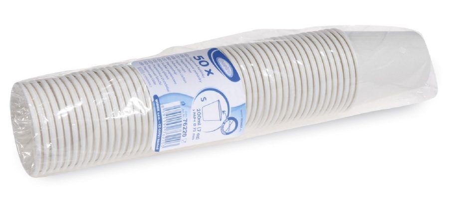 Papierové poháre biele Ø73 mm 200 ml `S` 0,18l (50 ks) - Image 2