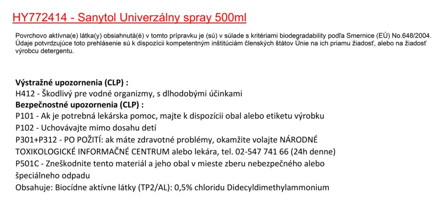 Sanytol dezinfekčný sprej 500 ml - eukalyptus - Image 2