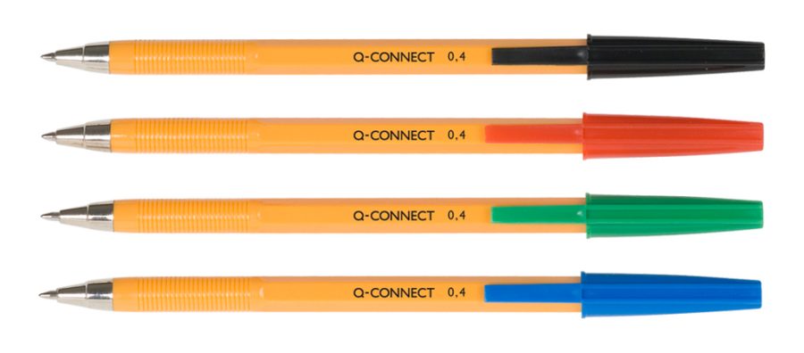 Guľôčkové pero jednorazové Q-CONNECT F čierne - Image 3