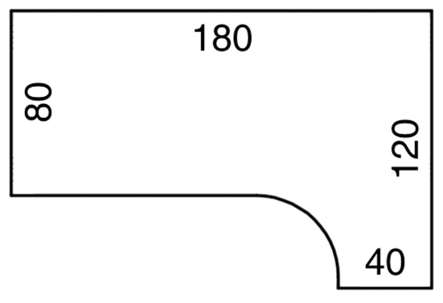 Pracovný stôl Cross, ergo, ľavý, 180x75,5x120 cm, čerešňa/kov - Image 5