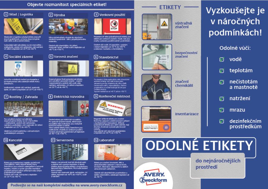 Etikety polyesterové veľmi odolné 70x37mm Avery A4 strieborné 20 hárkov - Image 9