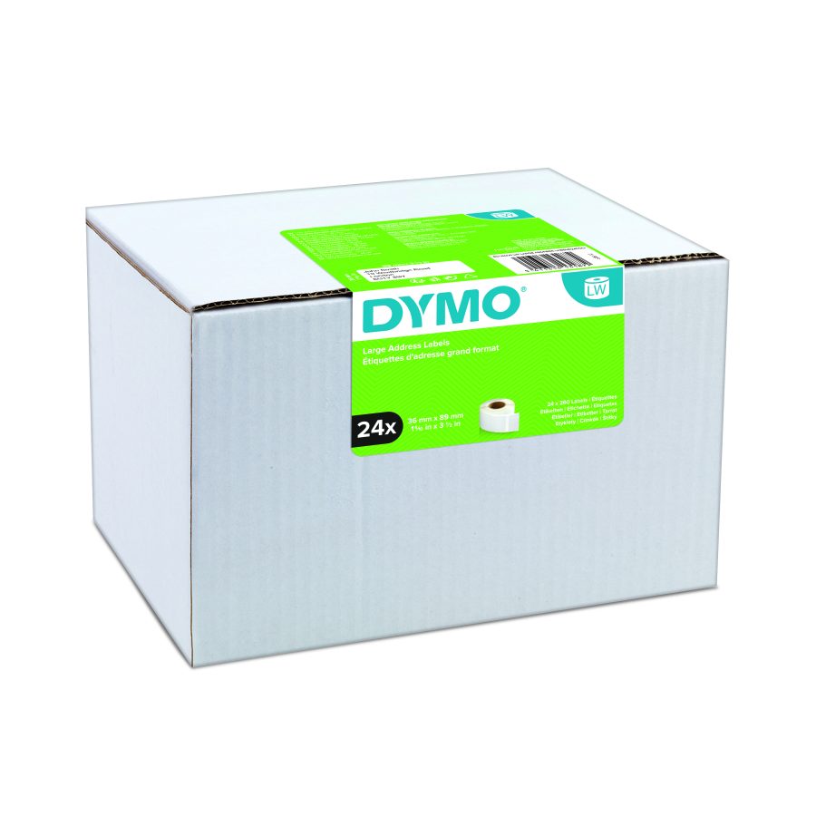 Samolepiace etikety Dymo LW 89x36mm adresné veľké biele 6240ks - Image 3