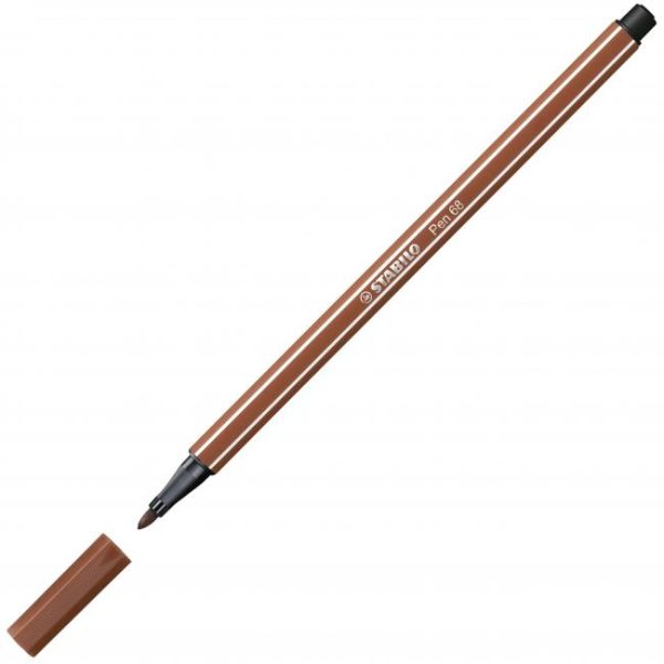 Popisovač STABILO Pen 68 červená hlinka
