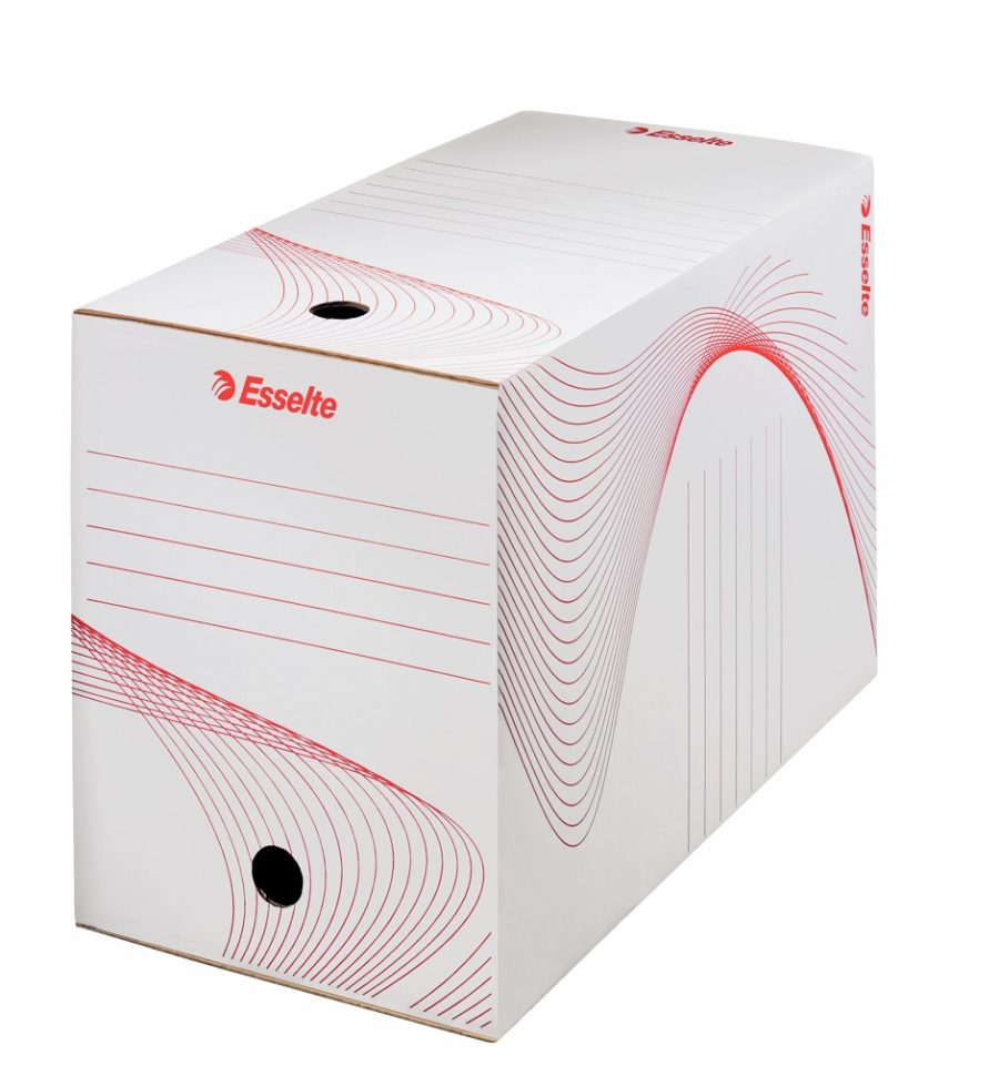Archívny box Esselte 200mm biely/červený - Image 3