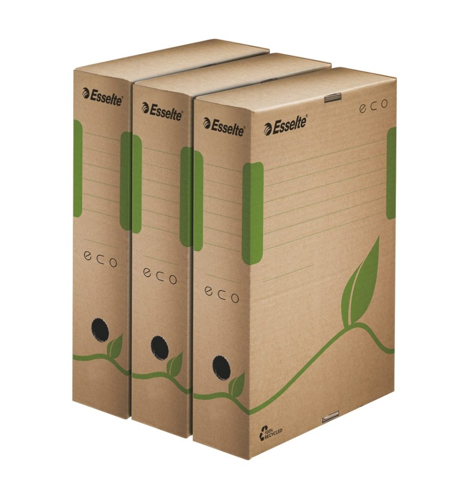 Archívny box Esselte ECO 80mm hnedý - Image 3
