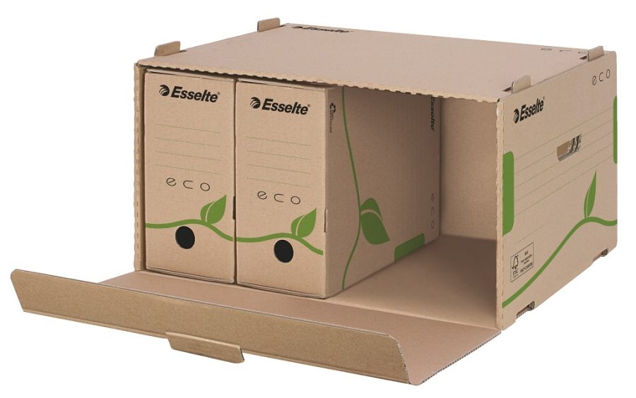 Archívna krabica s predným otváraním Esselte ECO hnedá 340x259x439 mm - Image 2