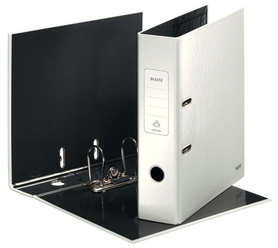 Zakladač pákový Leitz 180° WOW 8cm perleťovo biely - Image 2