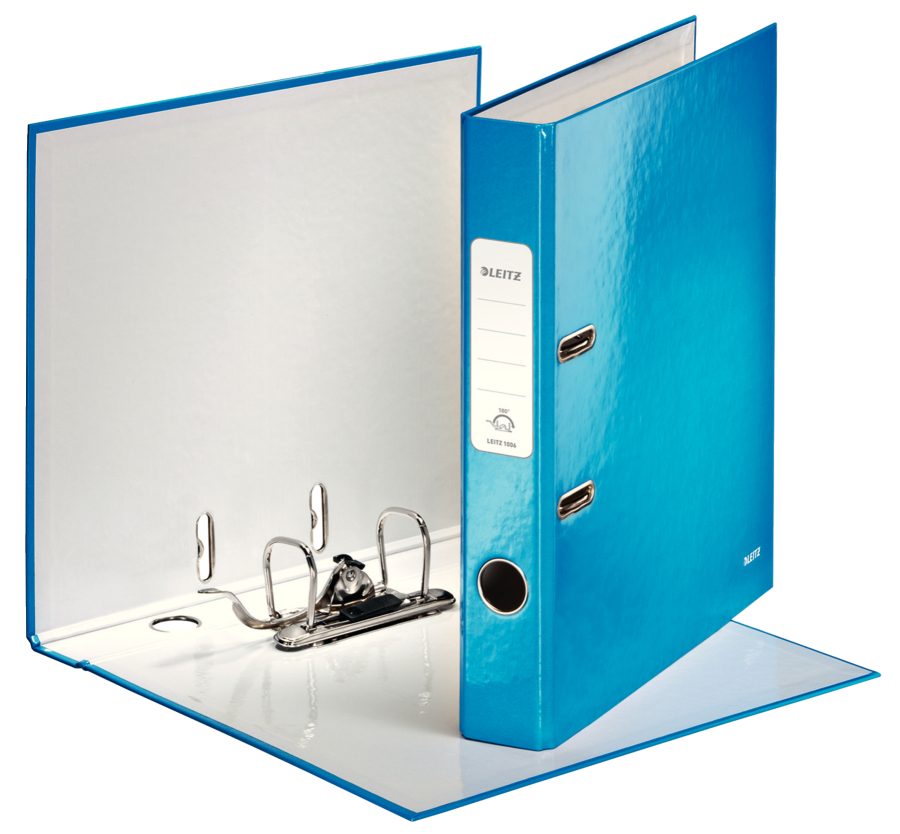 Zakladač pákový Leitz 180° WOW 5cm modrý - Image 2