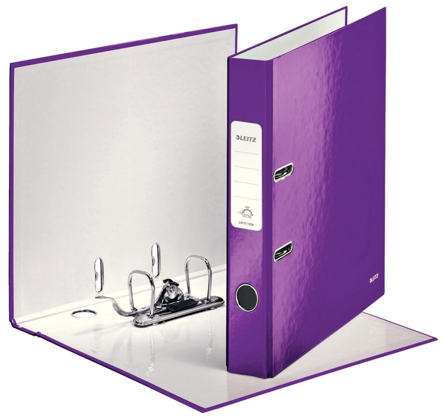Zakladač pákový Leitz 180° WOW 5cm purpurový - Image 2