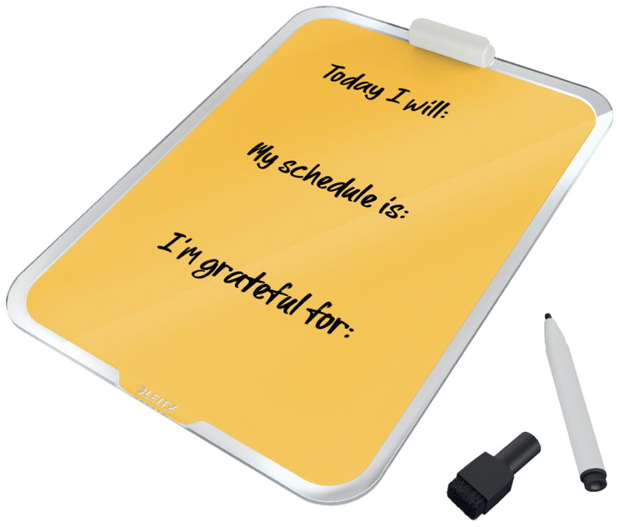 Flipchart stolný sklenený Leitz Cosy teplý žltý - Image 3