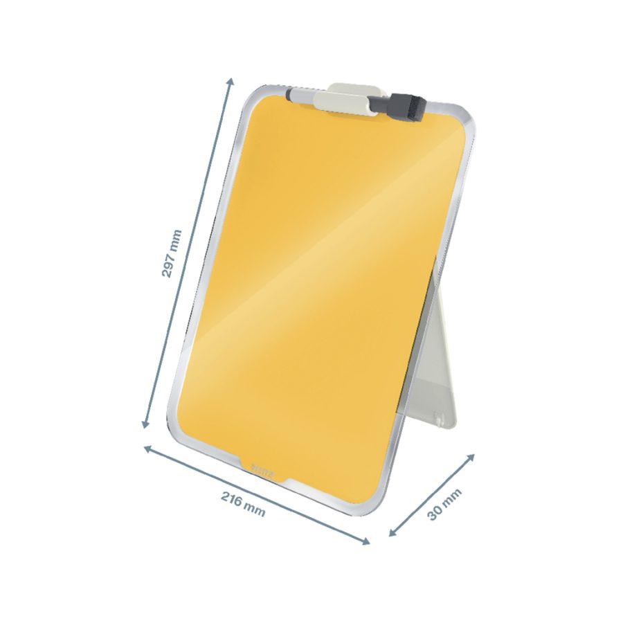 Flipchart stolný sklenený Leitz Cosy teplý žltý - Image 10