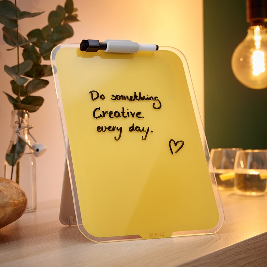Flipchart stolný sklenený Leitz Cosy teplý žltý - Image 9