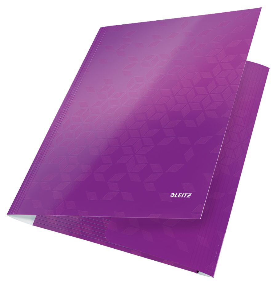 Kartónový obal lesklý s gumičkou Leitz WOW purpurový - Image 3