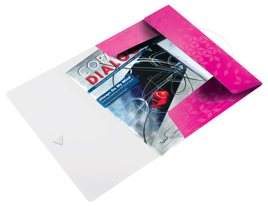 Plastový obal s gumičkou Leitz WOW metalický ružový - Image 2