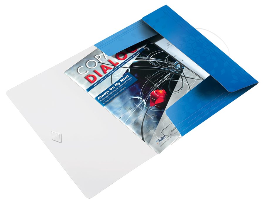 Plastový obal s gumičkou Leitz WOW metalický modrý - Image 2