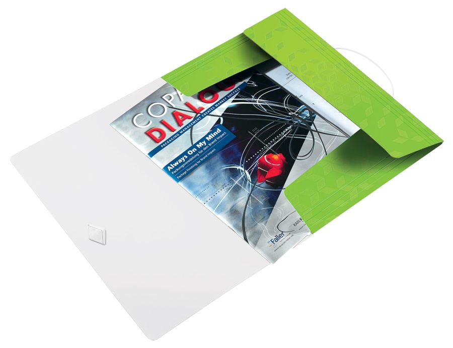 Plastový obal s gumičkou Leitz WOW metalický zelený - Image 4