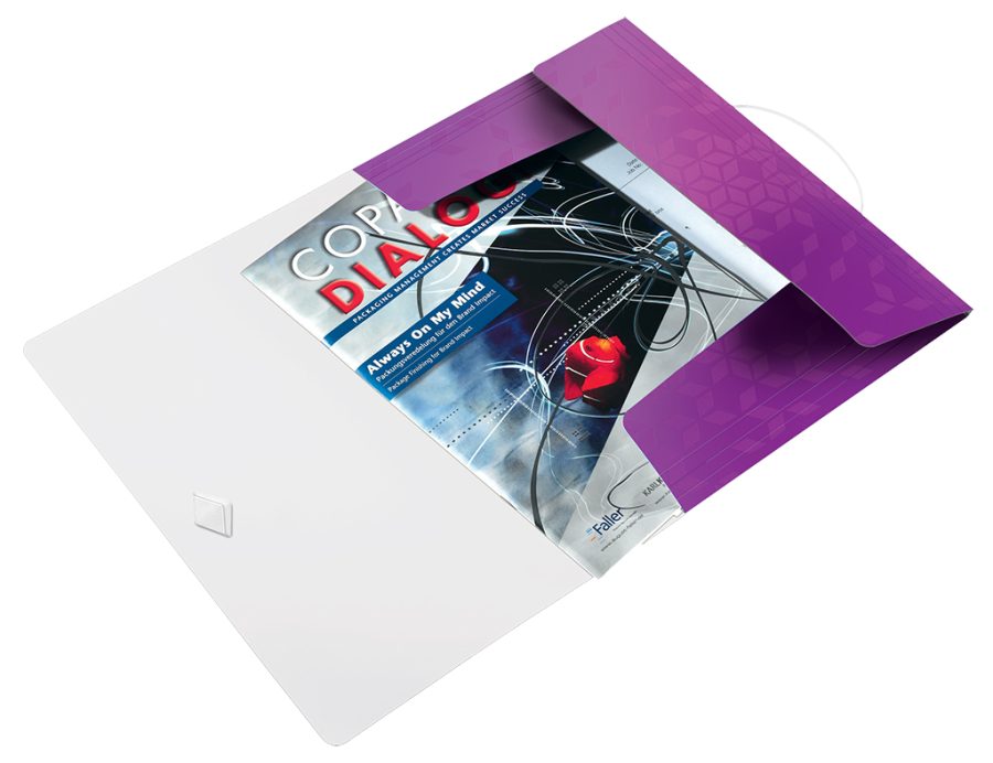Plastový obal s gumičkou Leitz WOW purpurový - Image 2