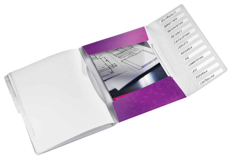 Triediaca kniha 12 Leitz WOW purpurová - Image 3