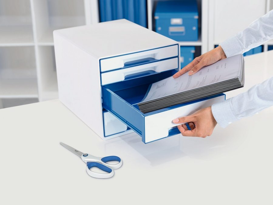 Zásuvkový box Leitz WOW s 5 zásuvkami ľadovo modrý - Image 3