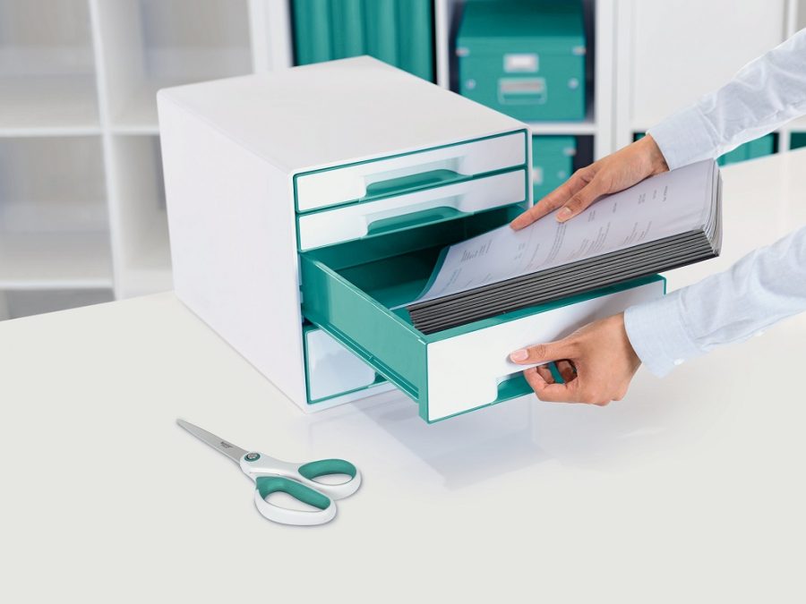 Zásuvkový box Leitz WOW s 5 zásuvkami ľadovo modrý - Image 6