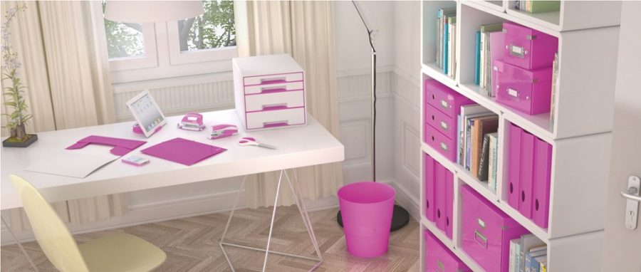 Zásuvkový box Leitz WOW s 5 zásuvkami metalický ružový - Image 3