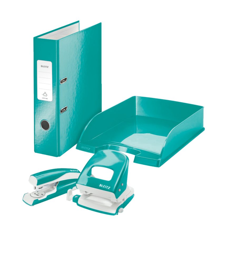 Zakladač pákový Leitz 180° Active WOW 6,5cm ľadovo modrý - Image 3