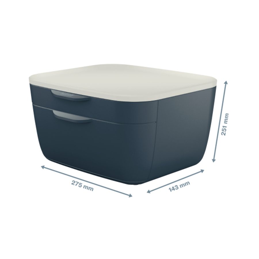 Zásuvkový box Leitz Cosy zamatový sivý - Image 5
