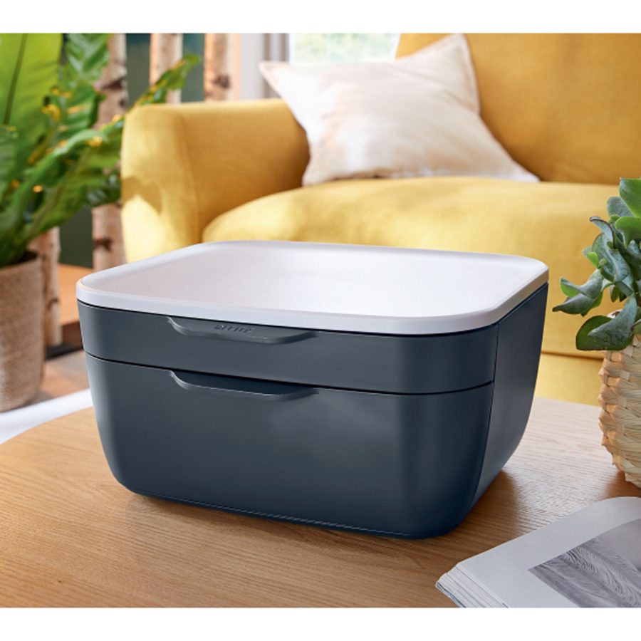 Zásuvkový box Leitz Cosy zamatový sivý - Image 4