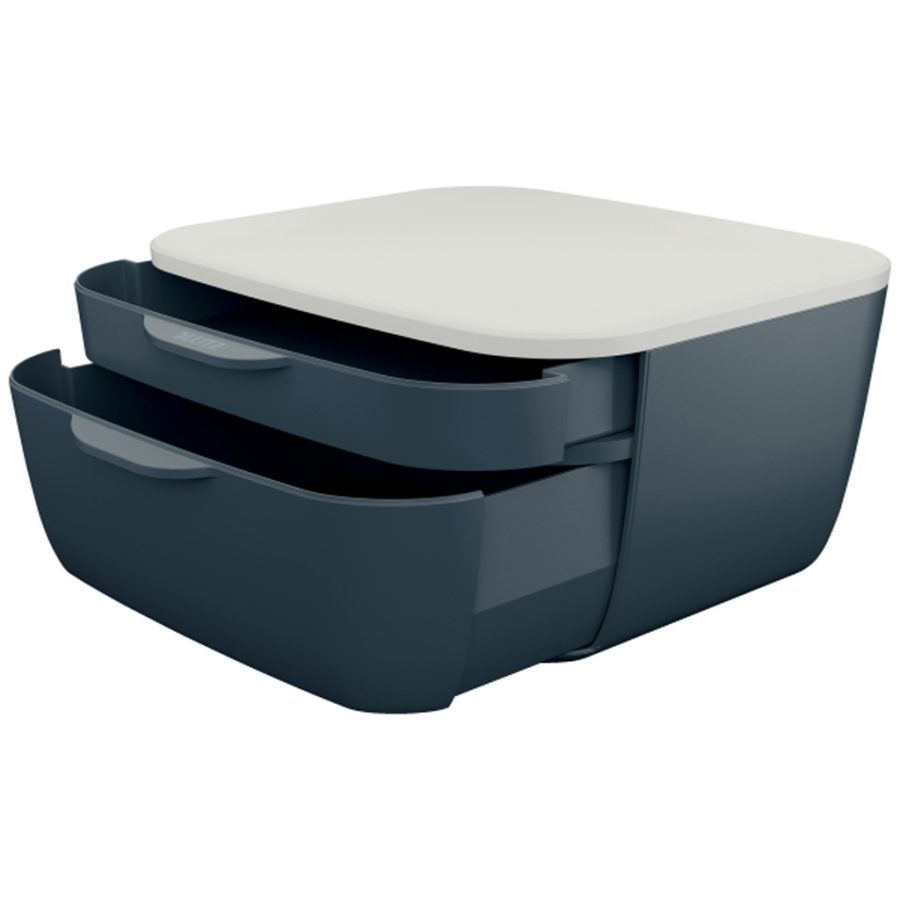 Zásuvkový box Leitz Cosy zamatový sivý - Image 2