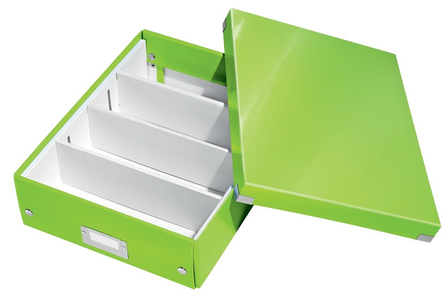 Stredná organizačná krabica Click & Store metalická zelená - Image 3